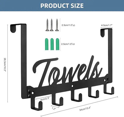 Türhaken Handtuchhalter | 5 Haken | Bad & Küche
