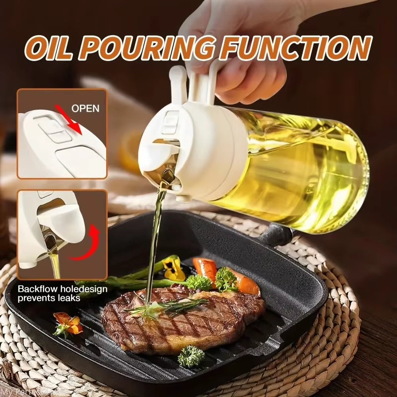 Öl Sprühflasche 2-in-1 | 500ml | BBQ, Backen & Grillen