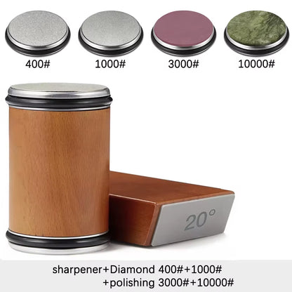 Messerschärfer Set | Diamant | Magnethalter | 15° & 20°