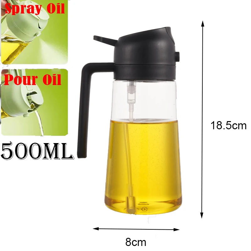Öl Sprühflasche 2-in-1 | 500ml | BBQ, Backen & Grillen