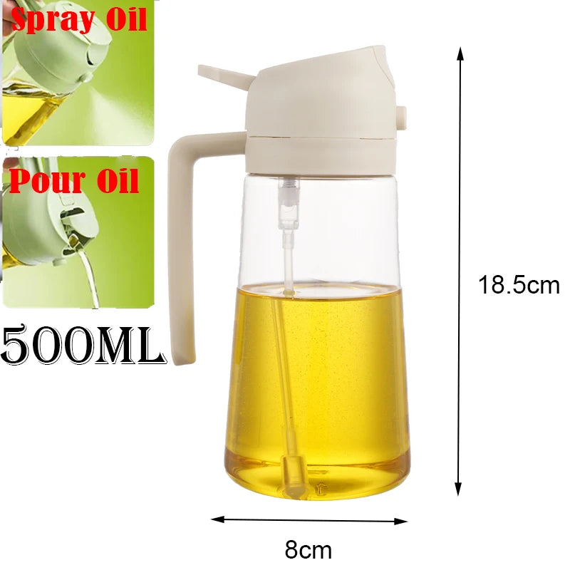 Öl Sprühflasche 2-in-1 | 500ml | BBQ, Backen & Grillen