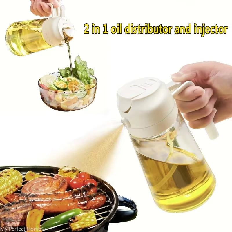 Öl Sprühflasche 2-in-1 | 500ml | BBQ, Backen & Grillen